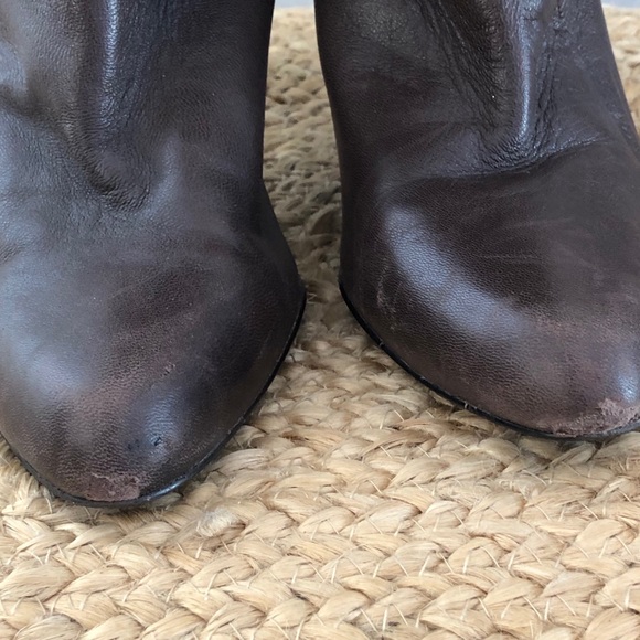 Slouchy mid calf leather boots - Picture 6 of 9